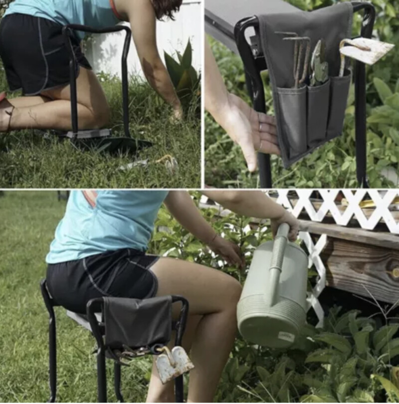 Garden kneeler with toolbox