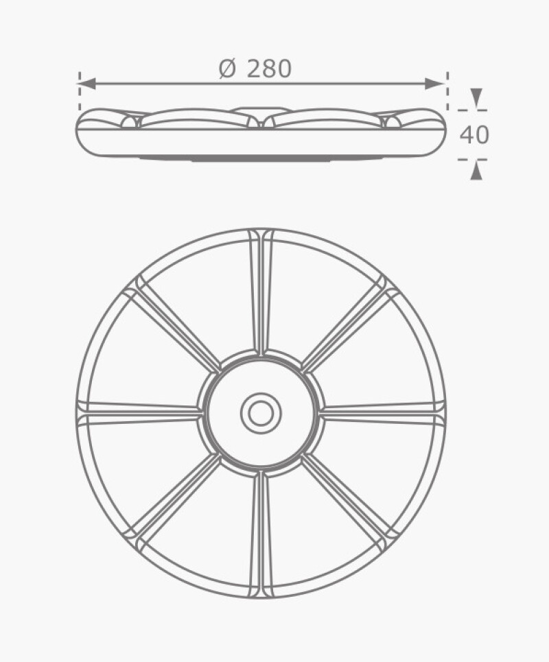 Пластмассовые дисковые качели Тарзанка Ø28 cm, КВТ, красные