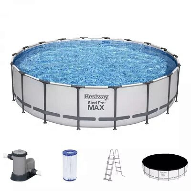 Frame pool Bestway Steel Pro Max Set 549х122 cm, with filter pump and accessories (56462)