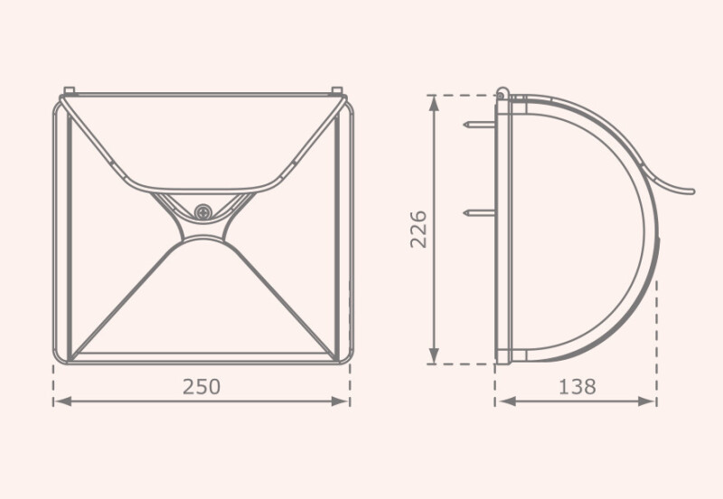 Laste postkast kinnitustega, KBT, 25x23x14 cm