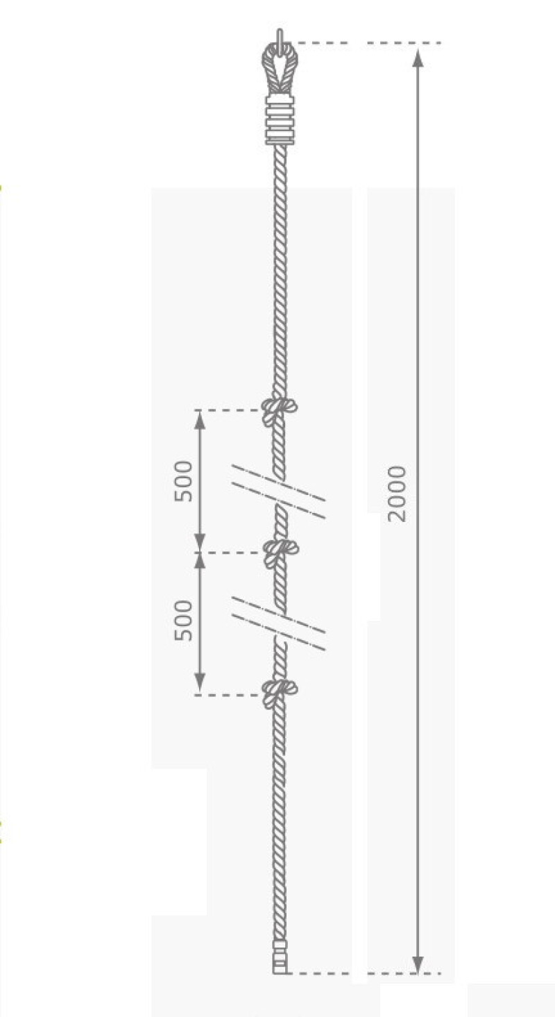 Kolme sõlmega spordiköis KBT 200 cm (310)