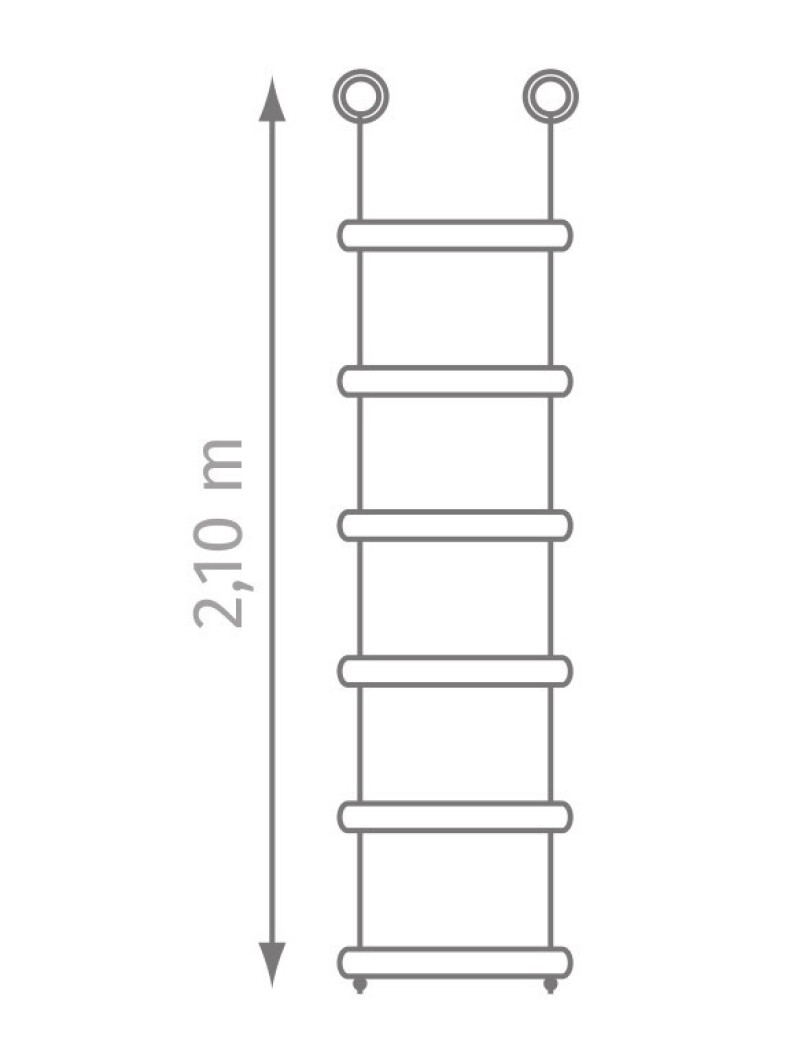 Nöörredel, 210 cm, 6 kangi