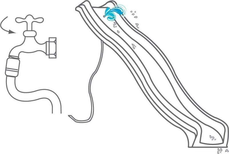 Slide КВТ “tsuri” 2.9 m, height 1.5 m, lime green