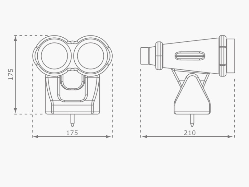 Kids binoculars on the stand (rotating) КВТ, 17.5x21x17.5 cm