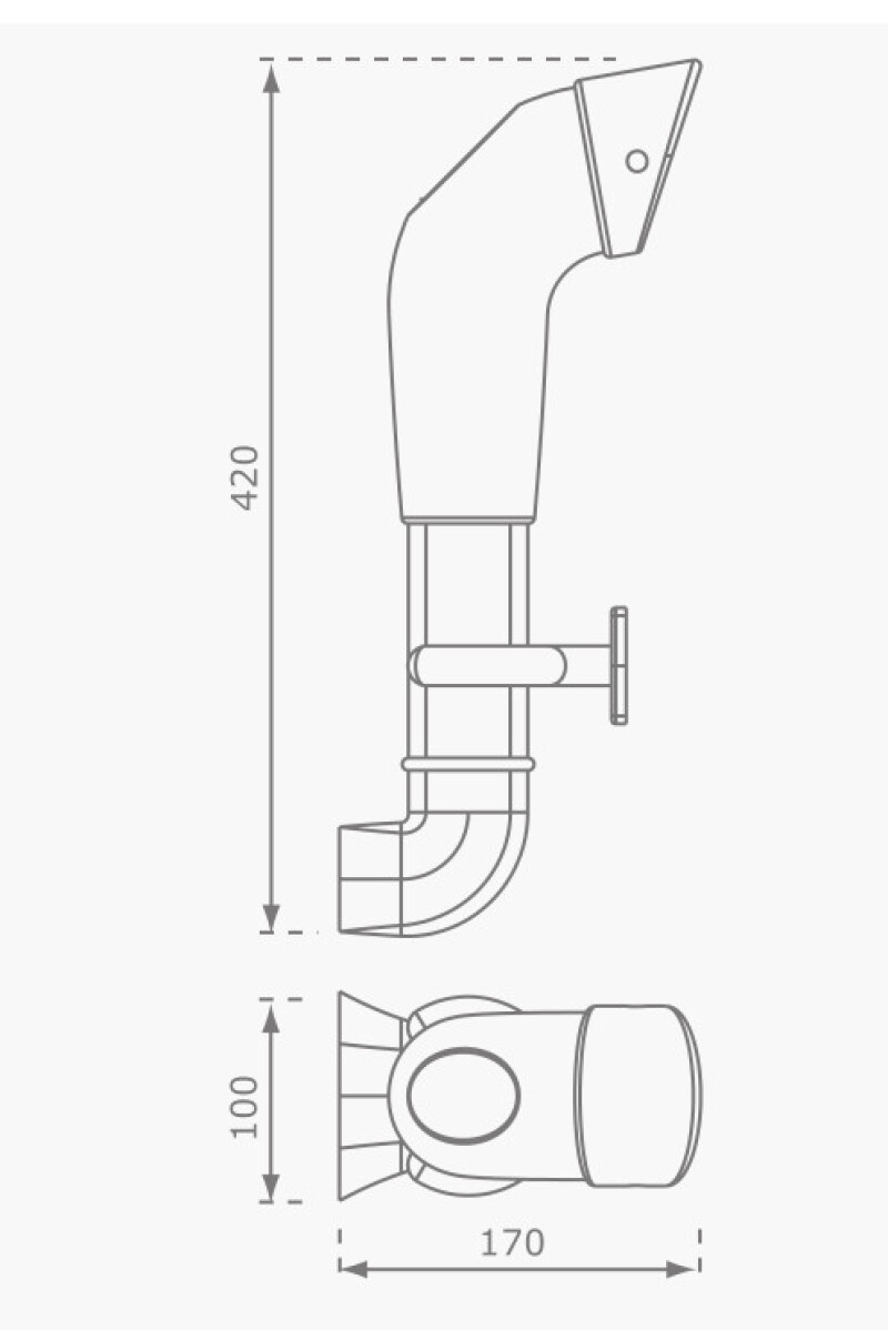 Periskoop kinnitustega KBT, pikkus 420 cm