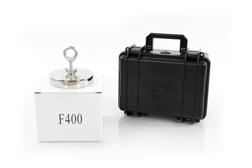 Otsingumagnet 400 kg Black Magnet F400 with case BOX400