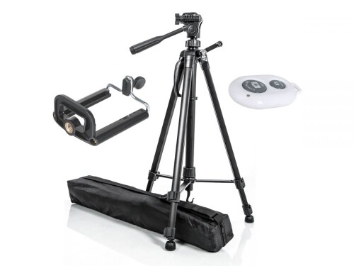 Camera stand Tripod 146cm with phone holder, remote controller and case, ST-520 (foto_04103)