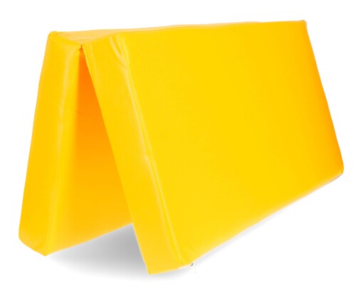Folding sports mat 100x100 cm, kollane
